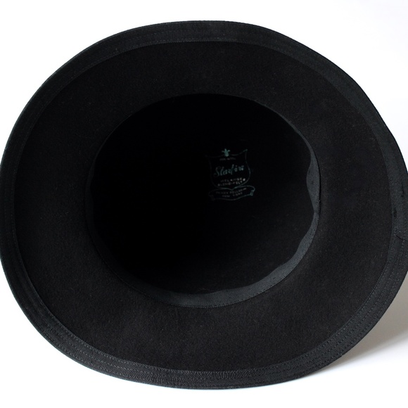 1950s Henry Pollack jet black felted wool hat main image 5